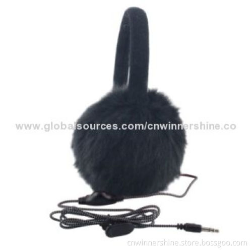 Snowflake Jacquard Bluetooth Earmuff with 3.5mm Jack, Made of 100% Acrylic
